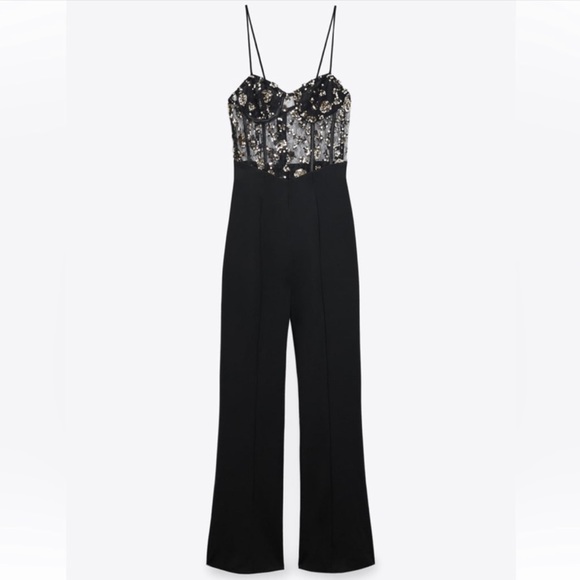 Zara Sequin Jumpsuit - Picture 6 of 7